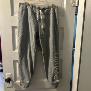 Calvin Klein Heather Gray Logo Joggers